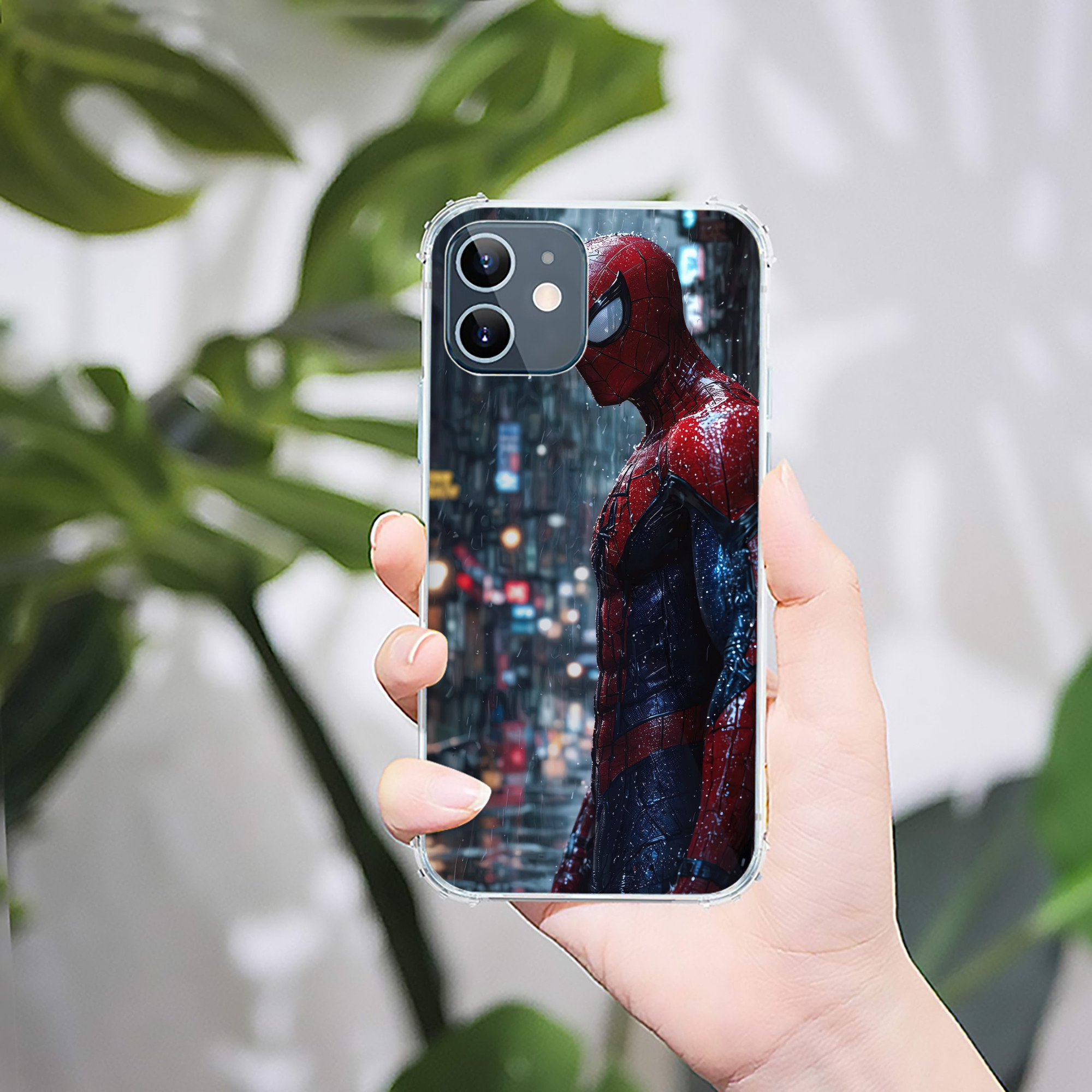 （画像用） Spider Man スパイダーマン 【iPhone 12シリーズ対応】透明スマホケース（クリアソフトケース）